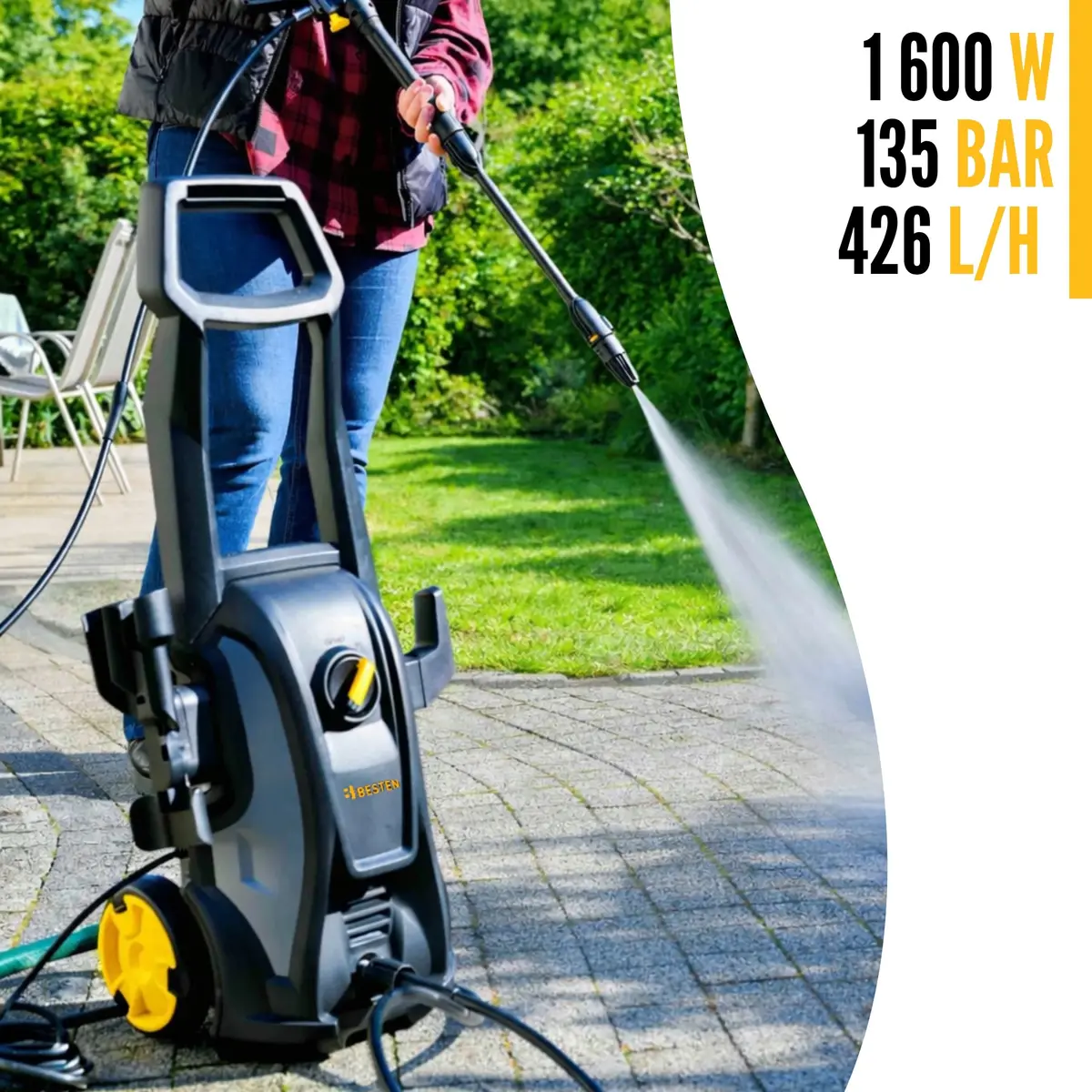 Myjka ciśnieniową BESTEN BE0002914 silnik indukcyjny 3200W pompa mosiężna